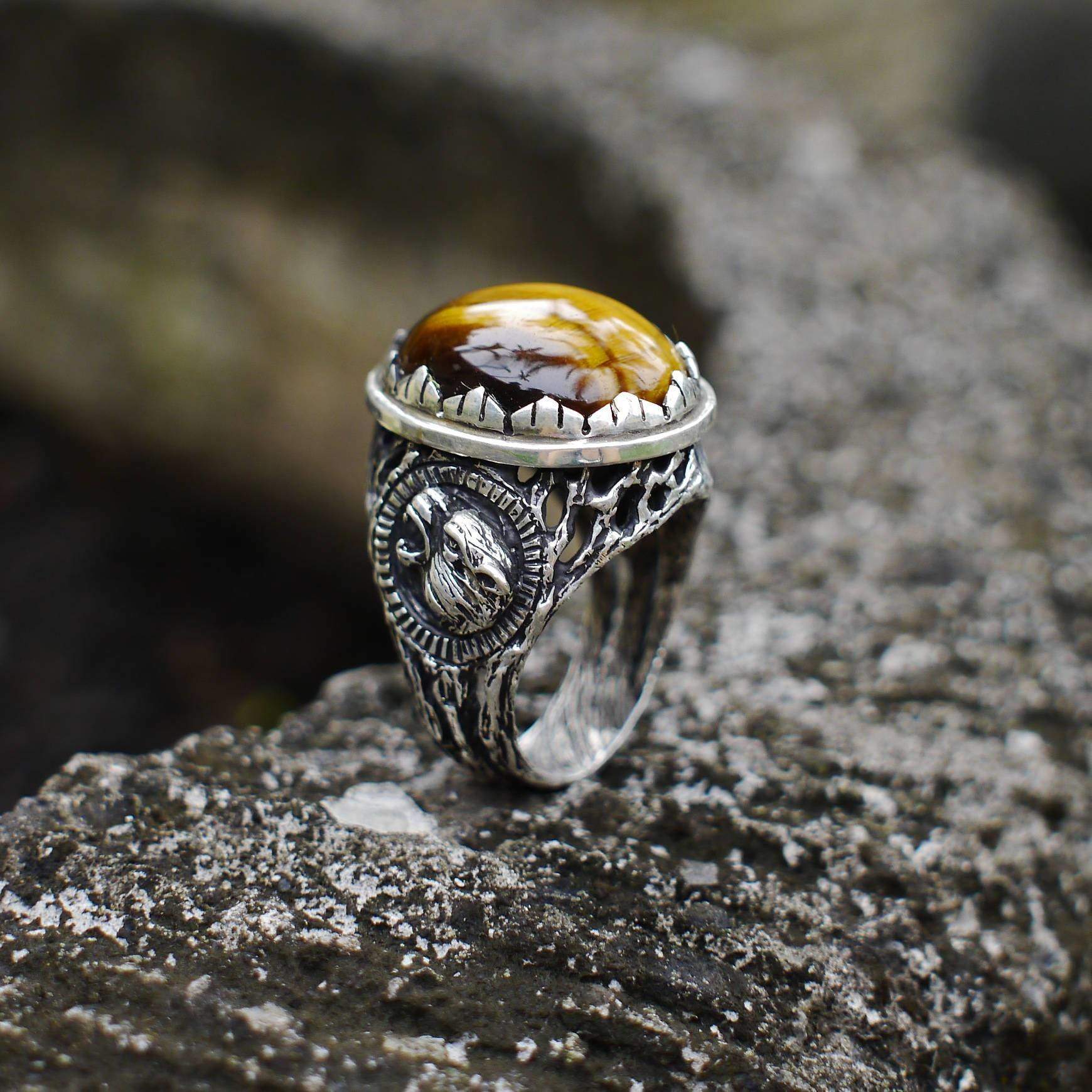 mens 925 sterling silver tigers eye ring sumatra tab1tiger totem tab2tigers stone meaning all men collection fauna rings made to order blacktreelab 718