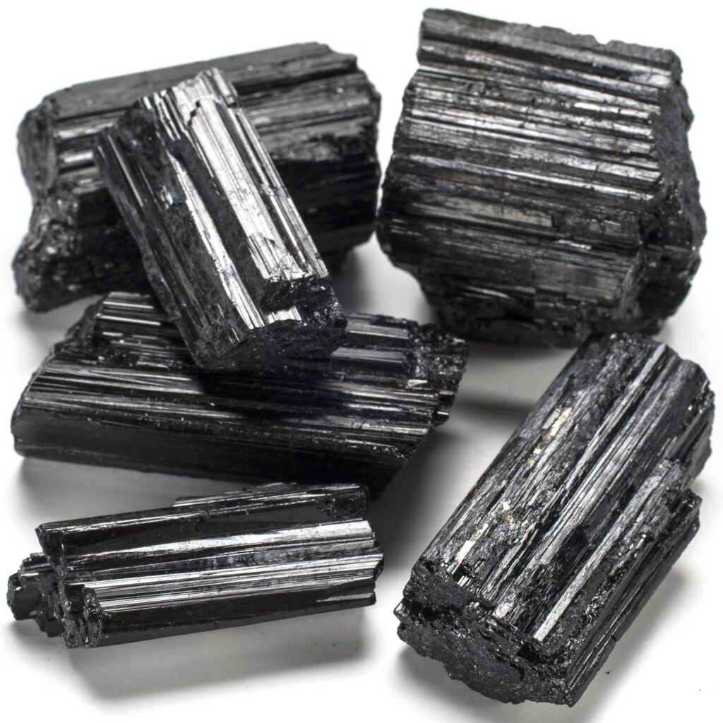 kalifano fossils minerals natural raw black tourmaline bundle from brazil bt20 29766728777922